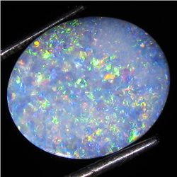 3.76ct Australian Black Opal Doublet Full Fire (GEM-35902)