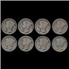 1928D Mercury Dimes Better Grade Lot of 8 (COI-8475)