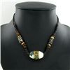 Image 1 : Tibet Shell Agate Bead Choker Necklace (JEW-3186)