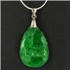 30ct Green Jade Elephant Pendant (JEW-3612)