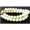 White Saltwater Baroque Pearl 2 Strand Bracelet (JEW-2587)