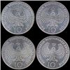 Image 2 : 1972 Germany 10M Olympic 4 Pcs Diff. Mints (COI-8340)
