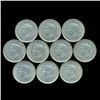 1938 Britian 3p Silver XF/AU 10pcs (COI-8829)