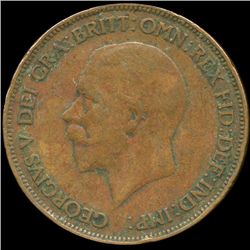 1929 British Geo V 1p XF/VF (COI-8927)