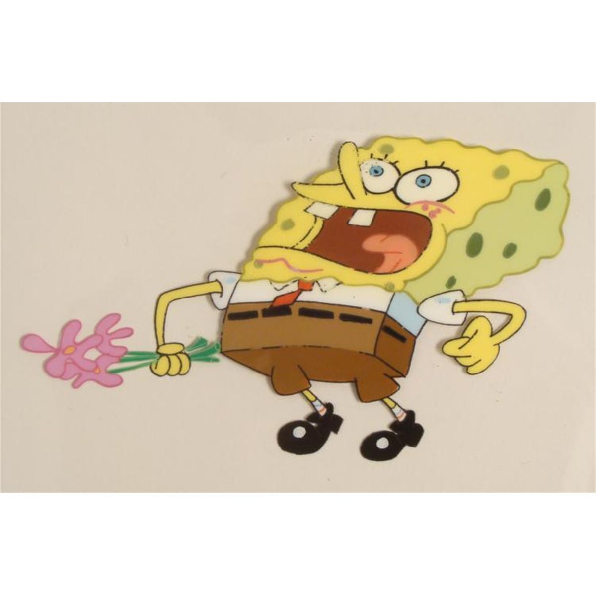 SpongeBob Huge Breath Original Art Cel Animation Take