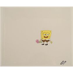 Chill Out Original SpongeBob Animation Cel Art Flowers