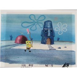 Repro Background Original Cel Spongebob Production Art