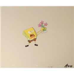 SpongeBob Needs Water Original Animation Art Cel Dry