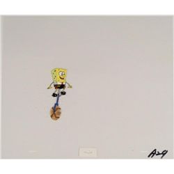 Original SpongeBob Animation Art Cel Riding Unicycle