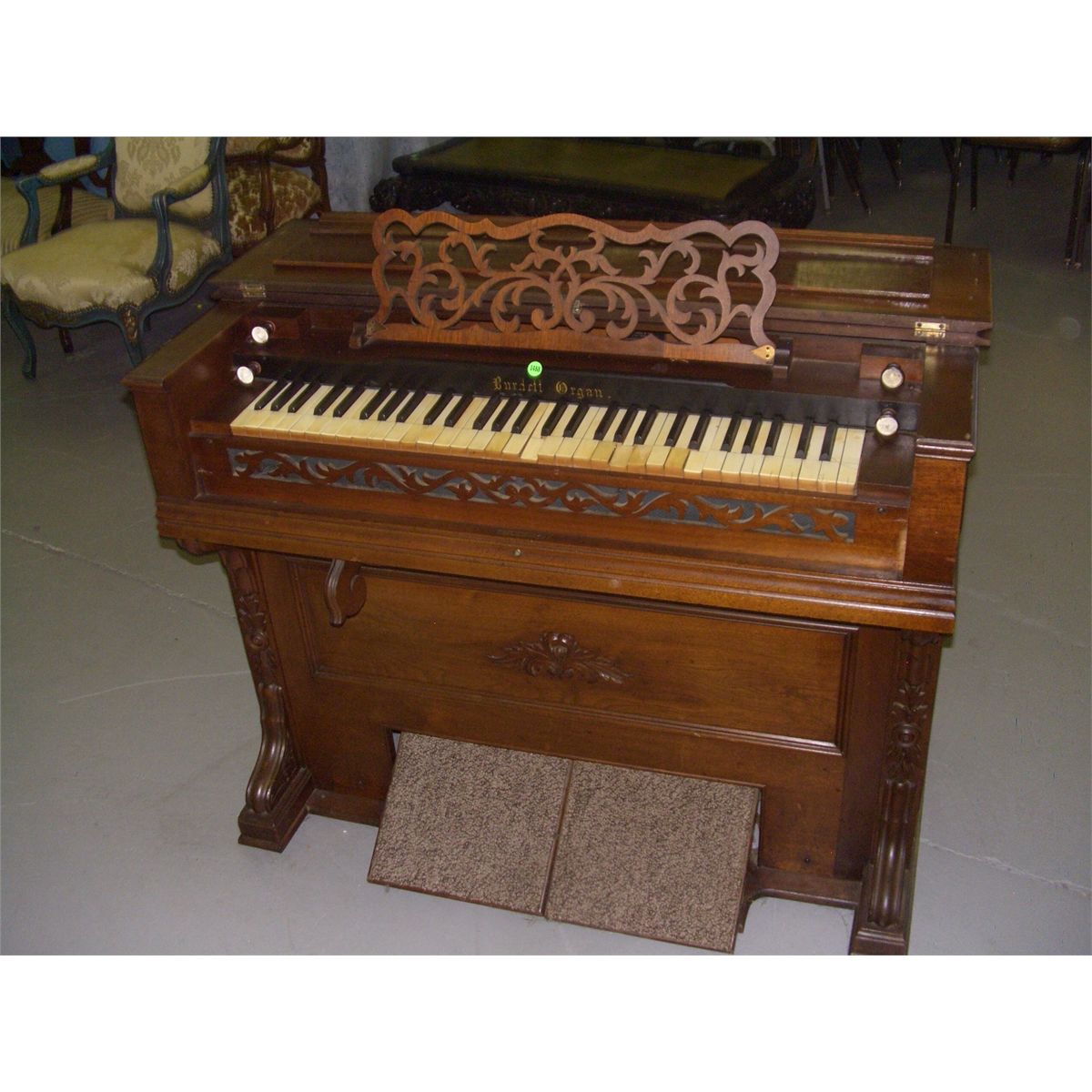 antique Burdett pump organ (small) travel size SSR