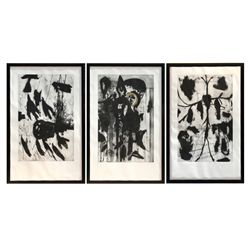 Mimmo Paladino, Vespero, Poeta Occidentale, Sirene, Etching Triptych