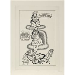 Peter Saul, Goddess, Etching