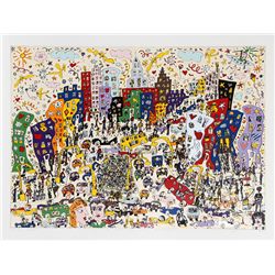 James Rizzi, East Side, West Side, Uptown, Downtown, Serigraph