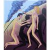 Image 1 : Russ Warren, Two Nudes, Oil Painting