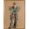 Image 1 : Fausto Sarli, Fashion Sketch, Pastel Drawing