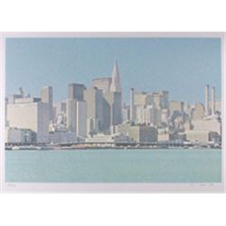 H.N. Han, NY Skyline, Silkscreen