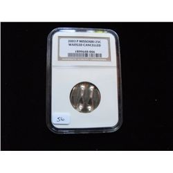 2003 P MISSOURI 25c WAFFLED QUARTER NICE COIN DETAIL VISIBLE!