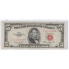 Image 1 : $5 1953 B RED SEAL BOLD APPEALING NOTE