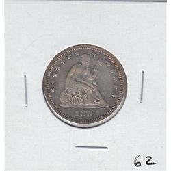 1876 S  SEATED QUARTER STRONG DETAILS AND LOVELY TONING