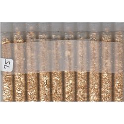 10 GLASS VIALS OF GOLD FLAKE