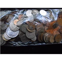 OVER A POUND OF FOREIGN COINS LOT OF COINS