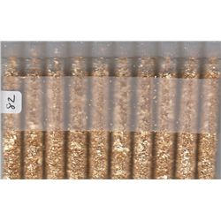 10 GLASS VIALS OF GOLD FLAKE