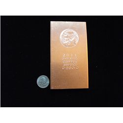 1 KILO HUGE BRICK OF PURE COPPER 2.2 POUNDS .999 FINE
