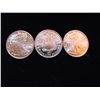 Image 1 : 3 COPPER ROUNDS 1 OUNCE EACH UNCIRCULATED .999 FINE