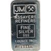 Image 1 : 1 OUNCE  TROY SILVER BAR .999 FINE JM ASSAYERS