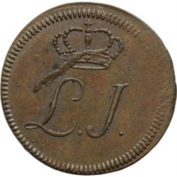 Firenze  Ludovico I di Borbone (1801-1803) Tessera. Lettere L. I. in corsivo sormontate da corona.