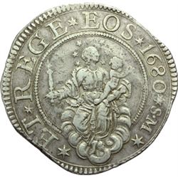 Genova  Dogi Biennali (1528-1797) Scudo stretto 1680.