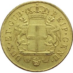 Genova  Dogi Biennali (1528-1797) 96 lire 1796, con stella dopo la data (coniata nel 1814).