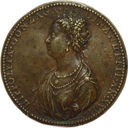 Guastalla  Ippolita, figlia di Ferrante Gonzaga ed Isabella di Capua (1535-1563) Medaglia celebrativ
