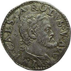 Milano  Carlo V (1535-1556). Testone.