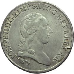 Milano  Giuseppe II (1780-1790) Imperatore d'Austria e Duca di Milano e Mantova Mezzo scudo 1782.