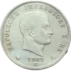 Milano  Napoleone I (1805-1814) 5 lire 1809.