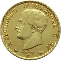 Milano  Napoleone (1805-1814) 40 lire 1810.