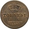 Image 2 : Napoli  Ferdinando II di Borbone (1830-1859) 2 tornesi 1858. Rame rosso.