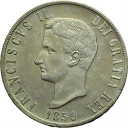 Napoli  Francesco II (1859-1860) Piastra 1859.