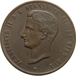 Napoli  Francesco II (1859-1860) 10 tornesi 1859.