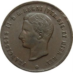 Napoli  Francesco II (1859-1860) 2 tornesi 1859.