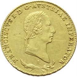 Austria  Francesco I (1806-1835) Mezza sovrana 1831 A, Vienna.