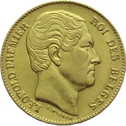 Belgio  Leopoldo I (1831-1865) 20 franchi 1865