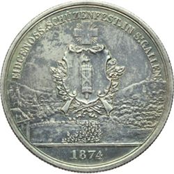 Svizzera-San Gallo  Tiri Federali 5 franchi 1874.