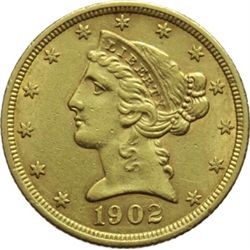 USA   5 dollari 1902.