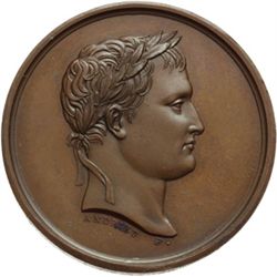 Napoleone I (1804-1815) Medaglia s.d., veduta della Sala d'Apollo al Museo del Louvre.