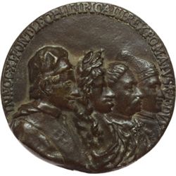 Venezia  Innocenzo XI (1676-1689), Benedetto Odescalchi Medaglia fusa, 1684 per la Lega Santa contro