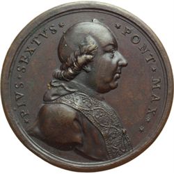 Pio VI (1775-1799), Giovanni Angelo Braschi Medaglia premio per l'Accademia del Nudo in Campidoglio.