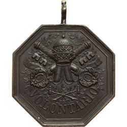 Roma  Pio IX  (1846-1878), Giovanni Mastai Ferretti Medaglia s.d. per i volontari.