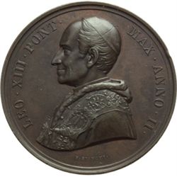 Leone XIII (1878-1903), Gioacchino Pecci Lotto di 12 medaglie annuali: AA  I, II, III, IV, V, VI, VI